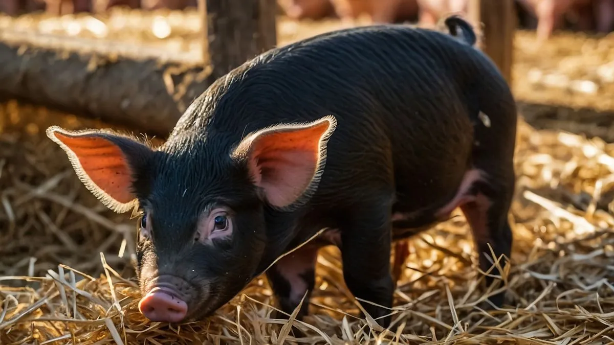 varkens in ruime varkensstal