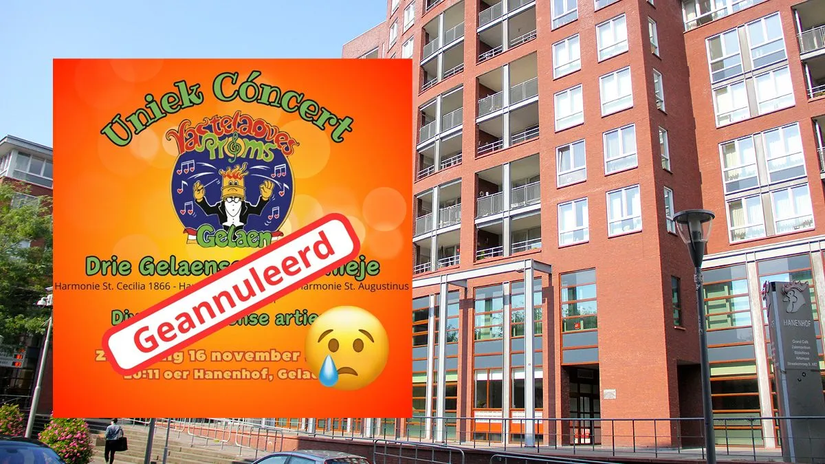 geannuleerd promsconcert november 2024 hanenhof geleen
