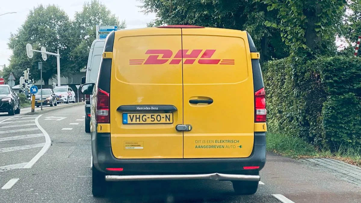 elektrisch aangedreven bestelbus dhl
