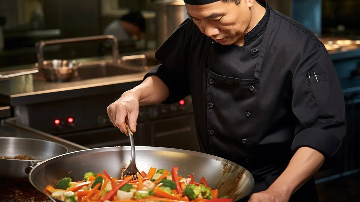 aziatische kok wok