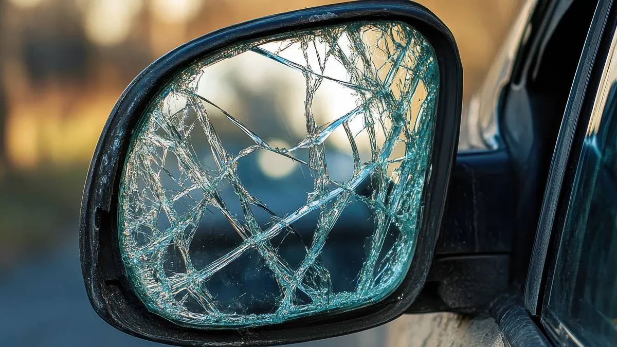 kapotte buitenspiegel auto