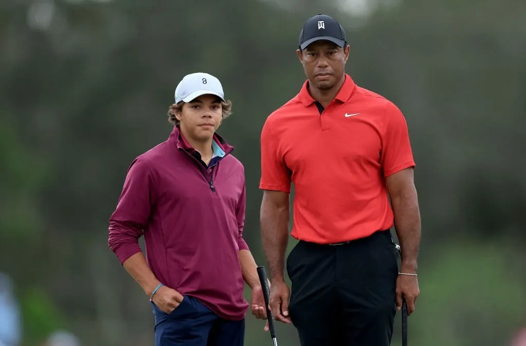 tiger woods og soennen charlie