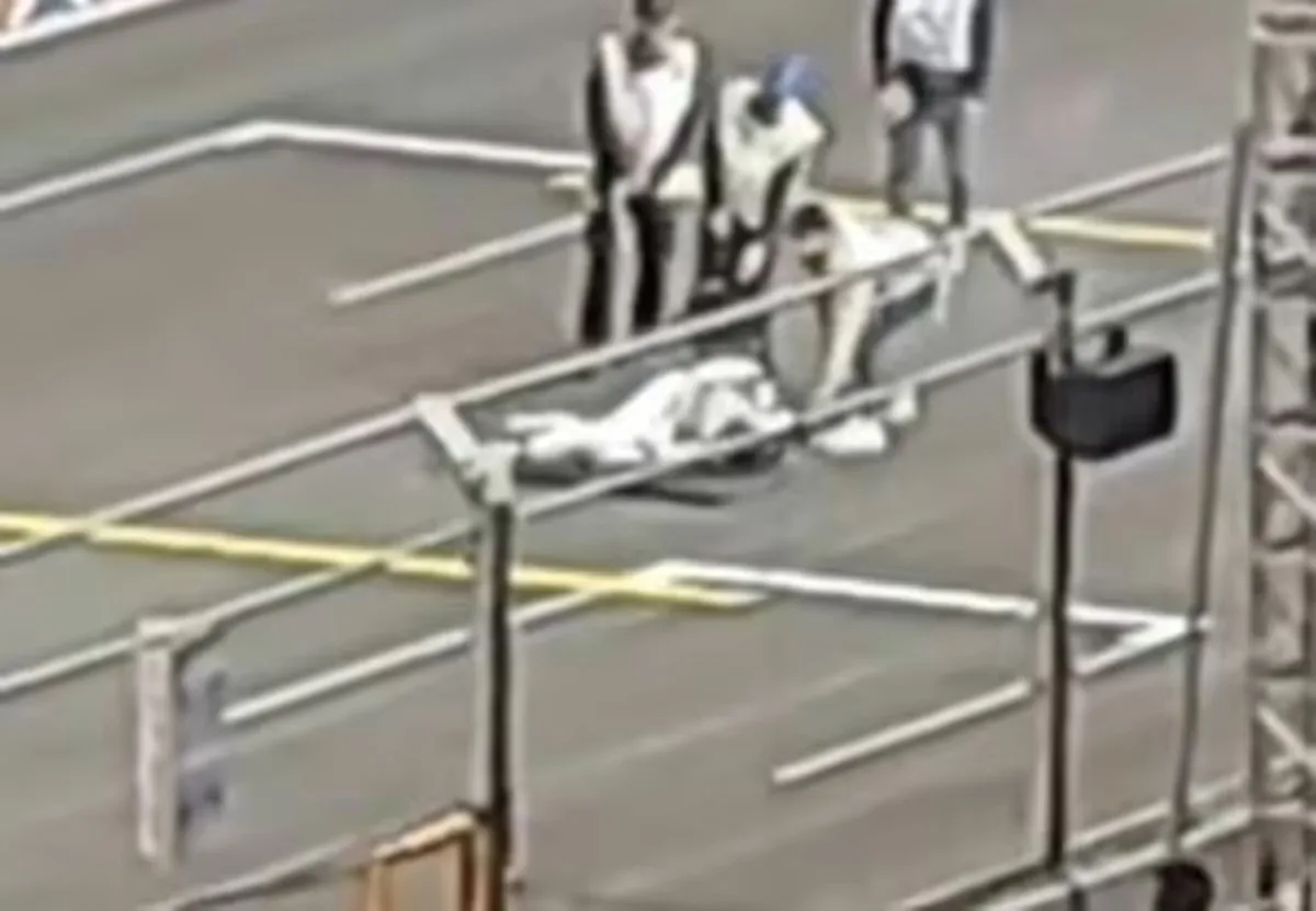 Brad Pitt 'besvimer' på banen under Las Vegas Grand Prix
