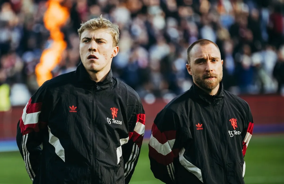 Rasmus Højlund og Christian Eriksen hylder holdkammerat