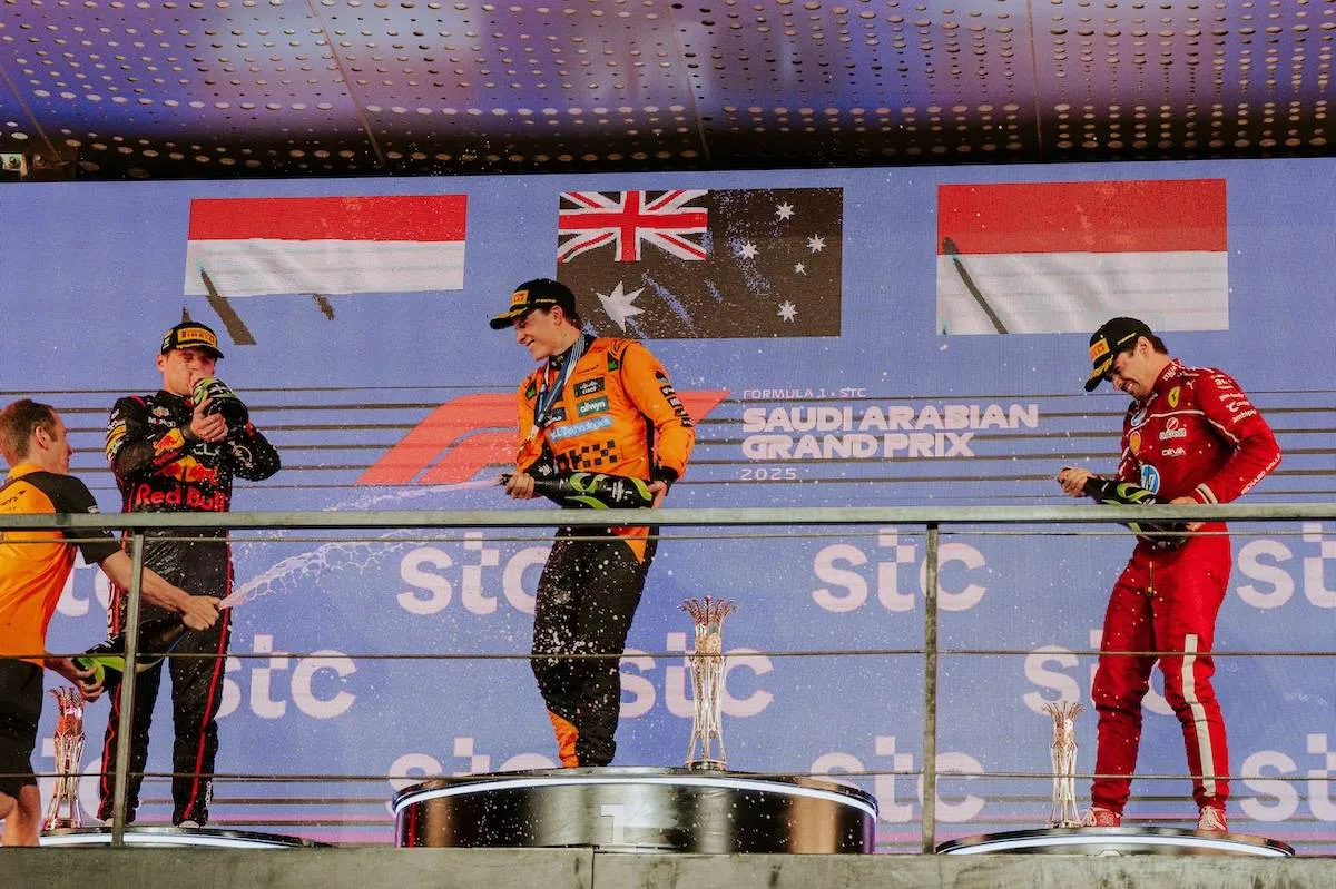 verstappen piastri leclerc saudi podiet