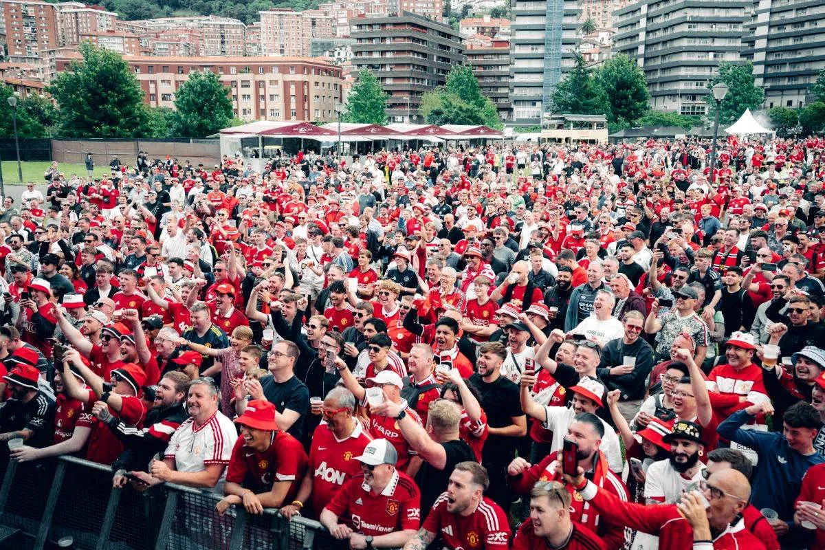 Manchester United-fans i Bilbao til Europa League-finalen