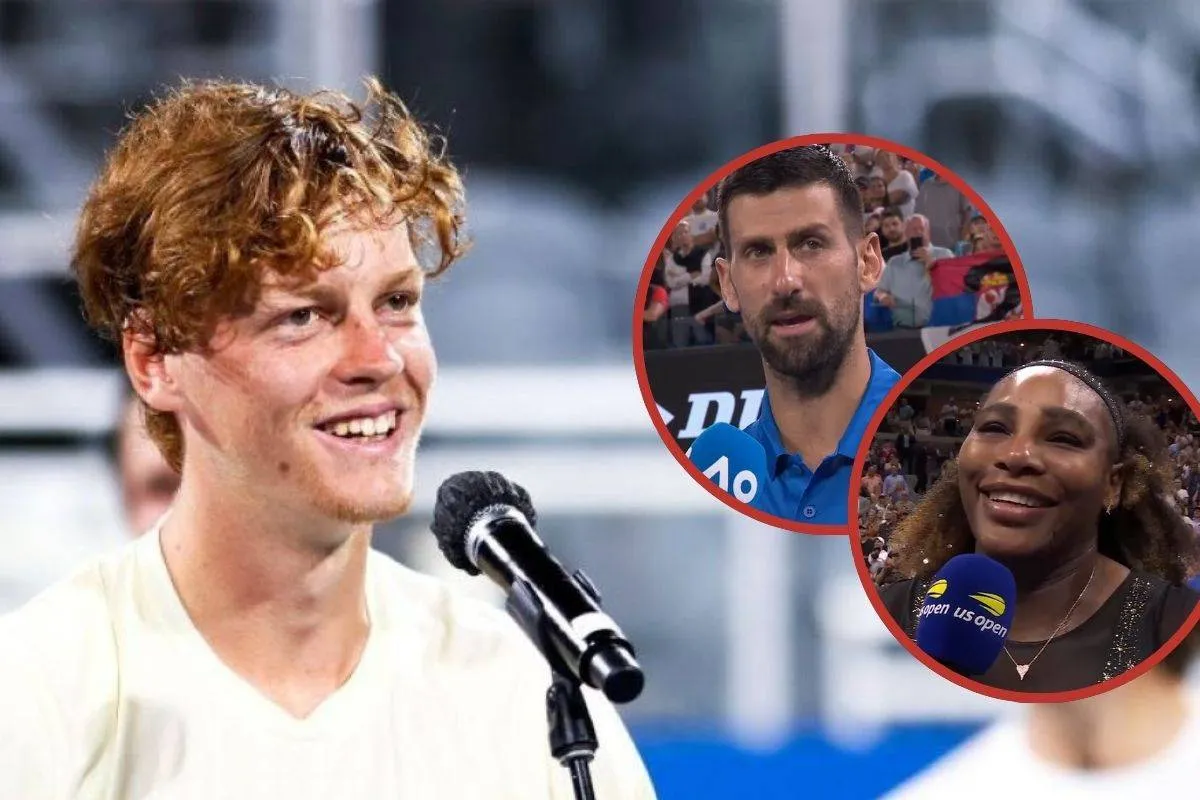 Jannik Sinner Novak Djokovic Serena Williams