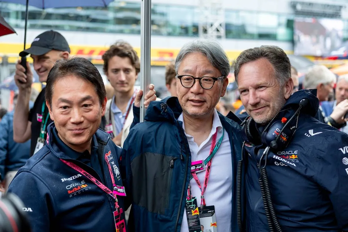 Koji Watanabe + Toshihiro Mibe + Christian Horner + Red Bull + Honda