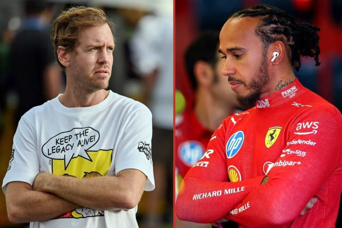 sebastian vettel + lewis hamilton