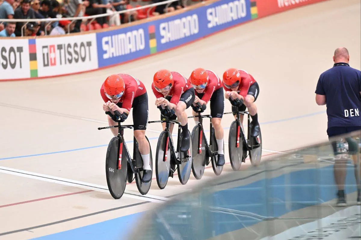 den danske kvartet i 4000 meter holdforfølgelsesløb Danmark
