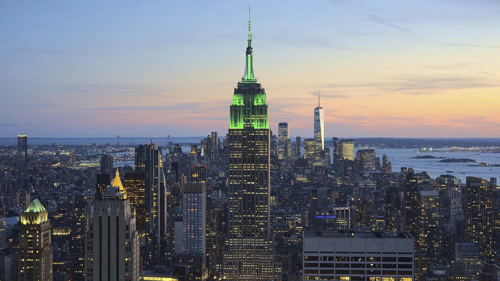 view of empire state building from rockefeller center new york city dllu cropped