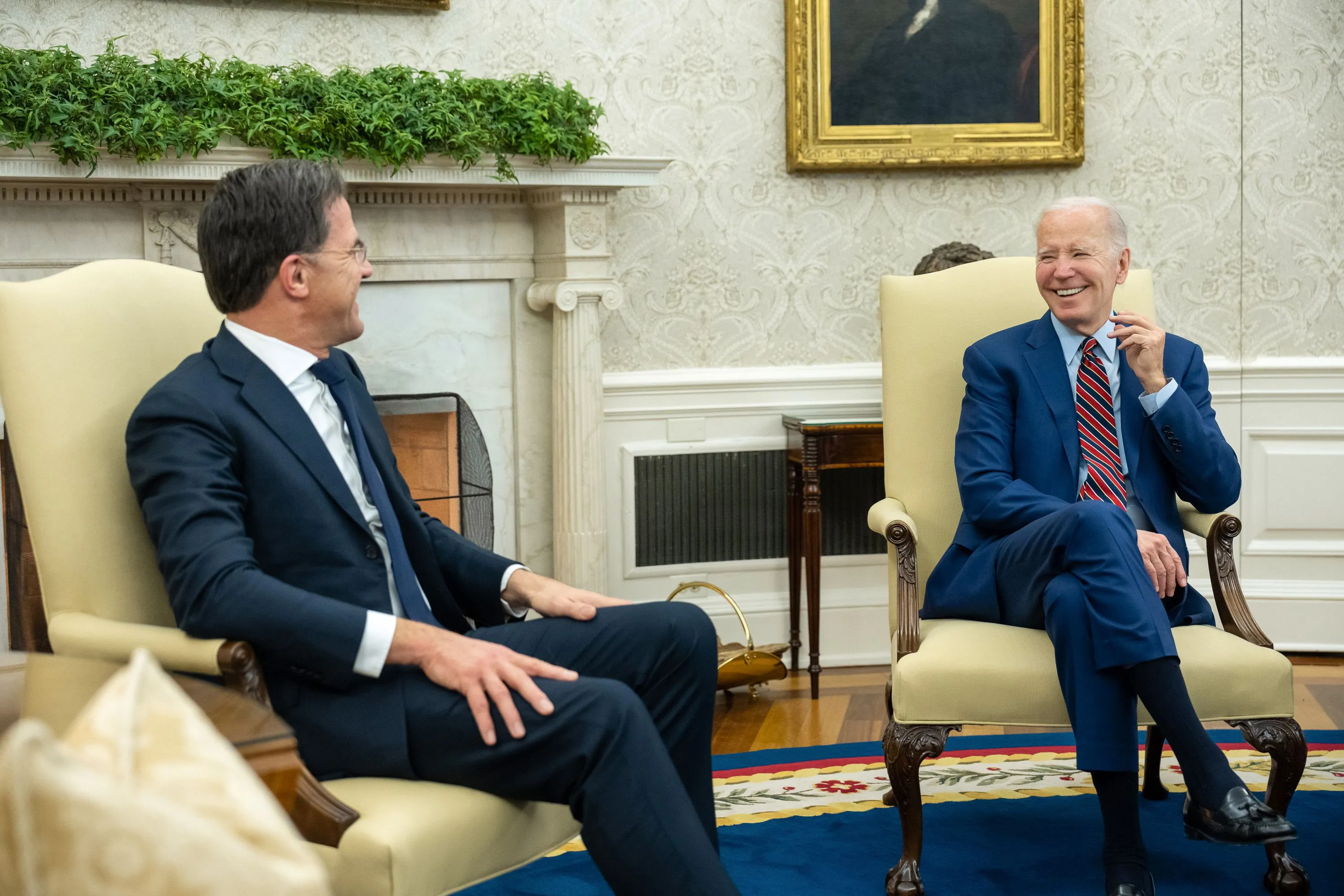 president biden with prime minister rutte of the netherlands at the white house in 2023