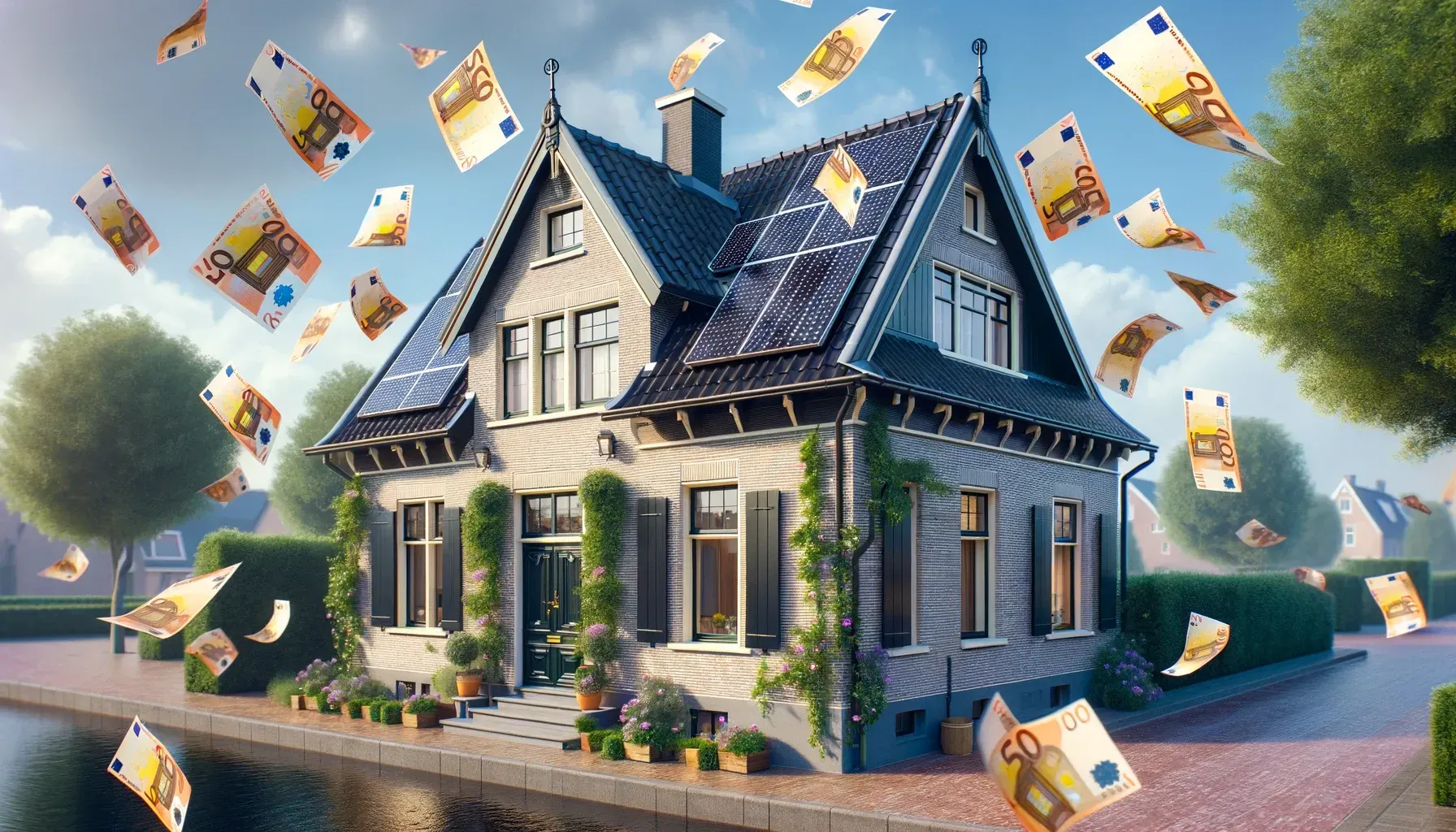 geld euros huis zonnepanelen