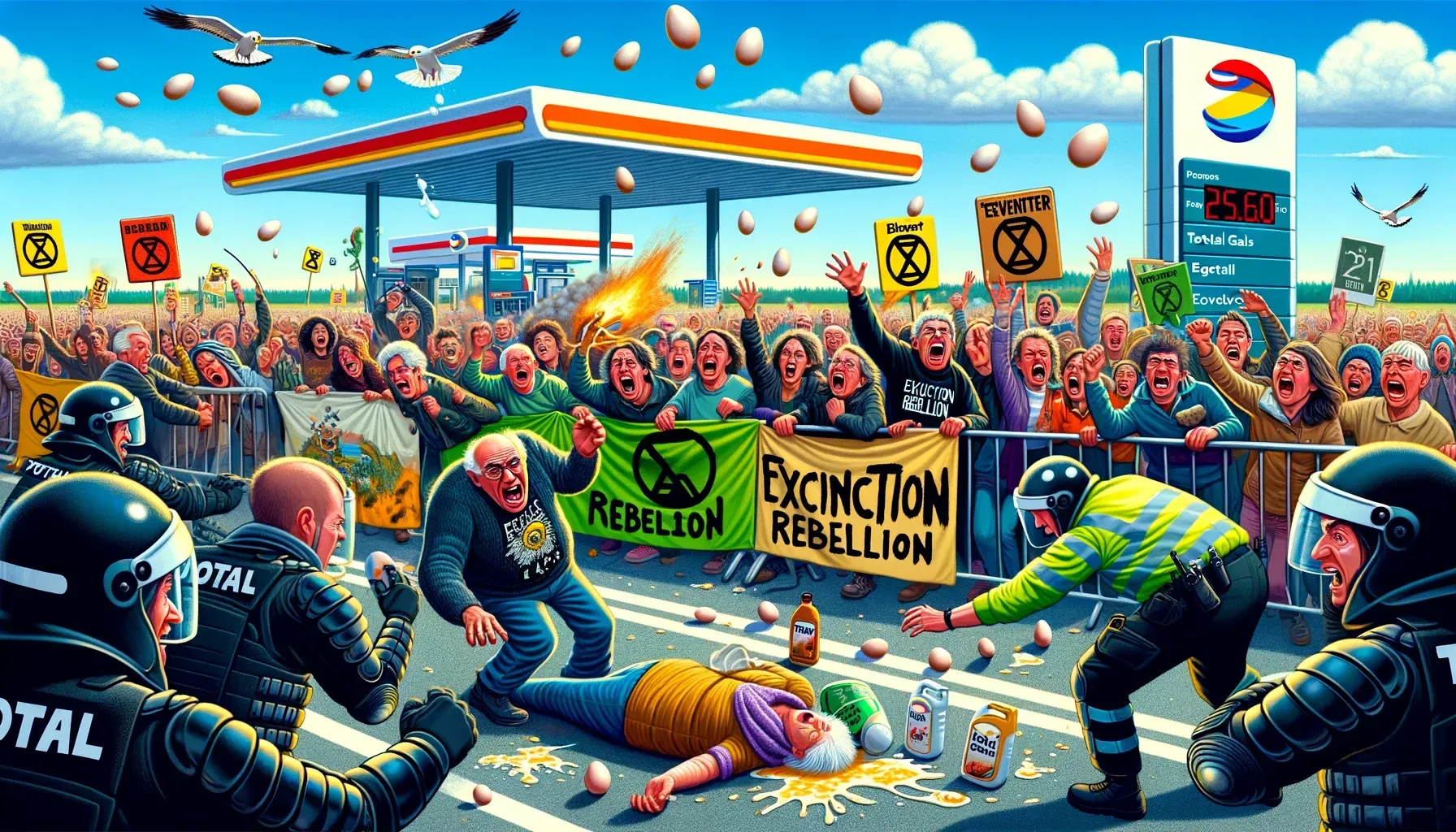 Burgers zijn helemaal klaar met de gekkigheid van Extinction Rebellion: Eieren vliegen door de lucht!