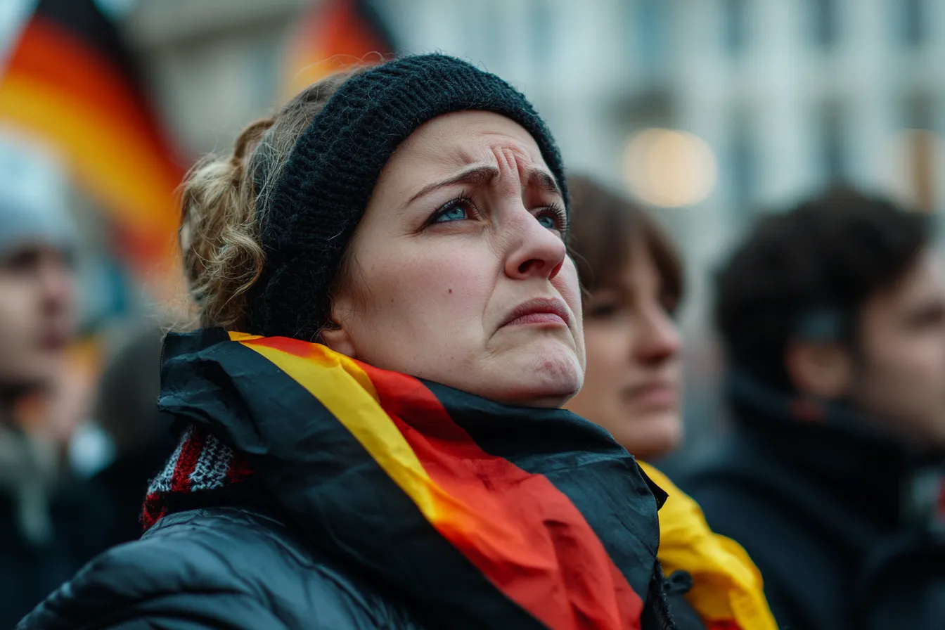michaelvdgalien men and women dressed in german flags are cry 9dd517c5 d26f 4a10 87f0 69a2979049fa 0