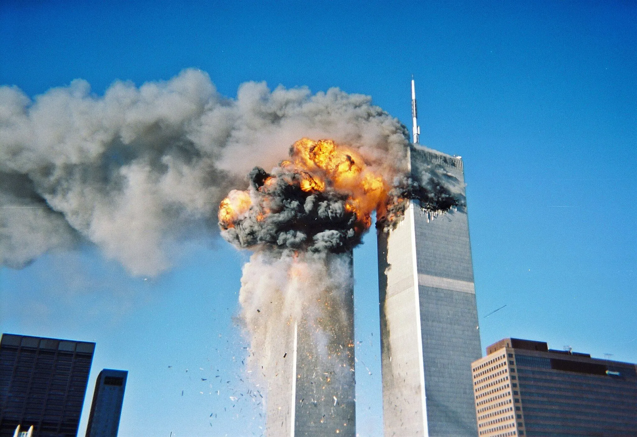 2048px explosion following the plane impact into the south tower wtc 2 b601911