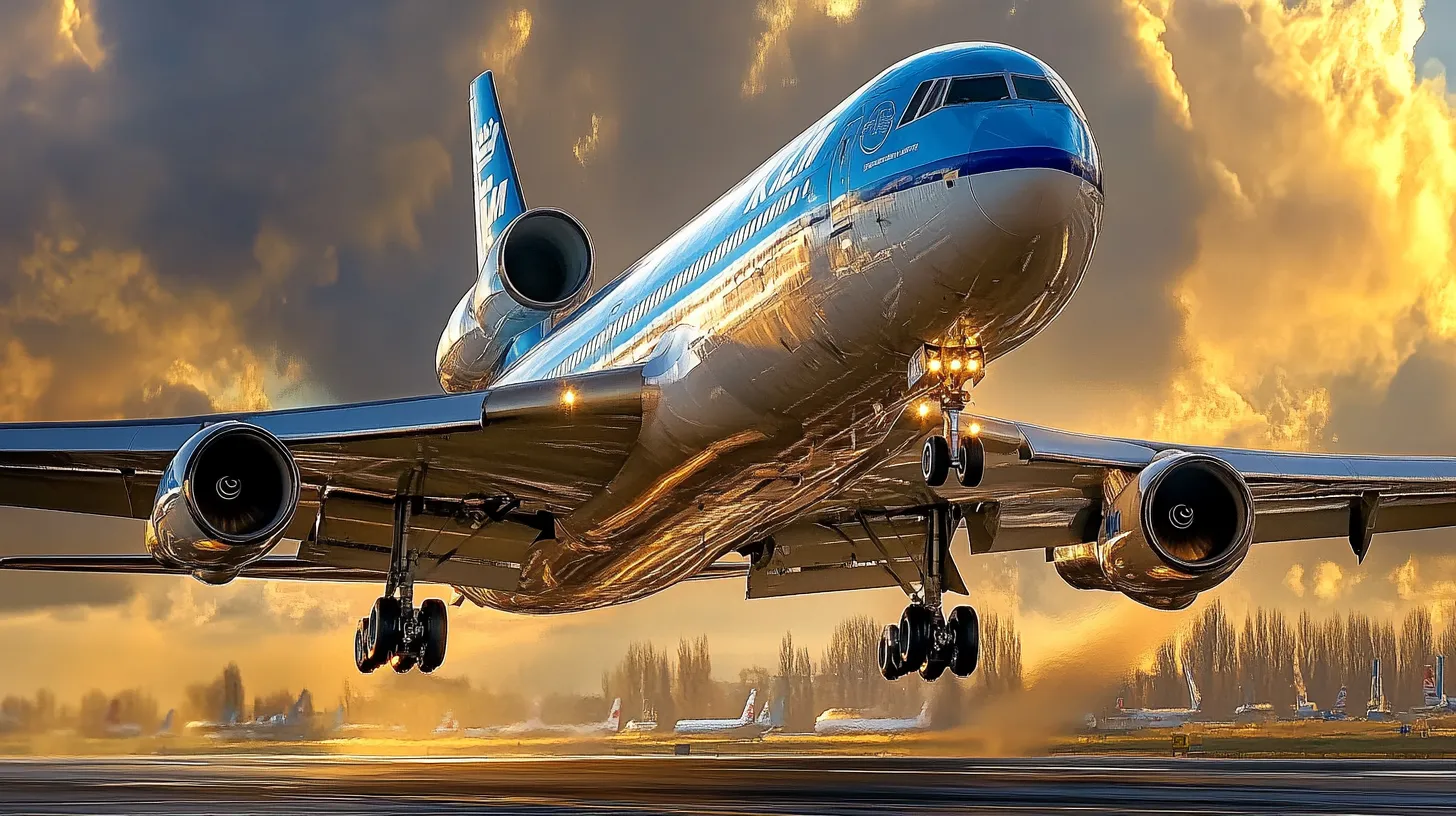 michaelvdgalien make an image of a klm airplane flying in the fa63009e 7402 4e56 b5c9 1d62a12576bc 0