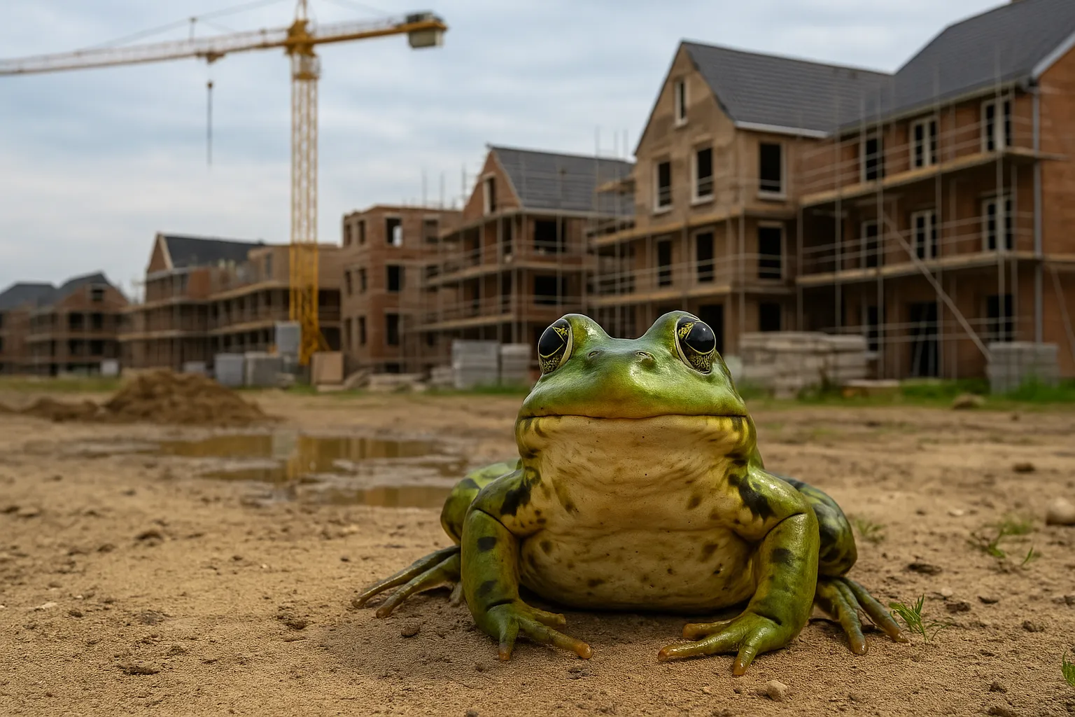 Woningnood? Vergeet het maar – echtpaar legt hele wijk plat om kikkers