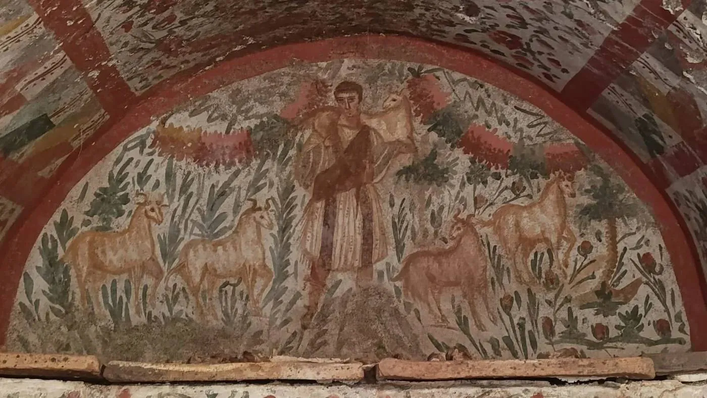 jesus good shepherd fresco turkey