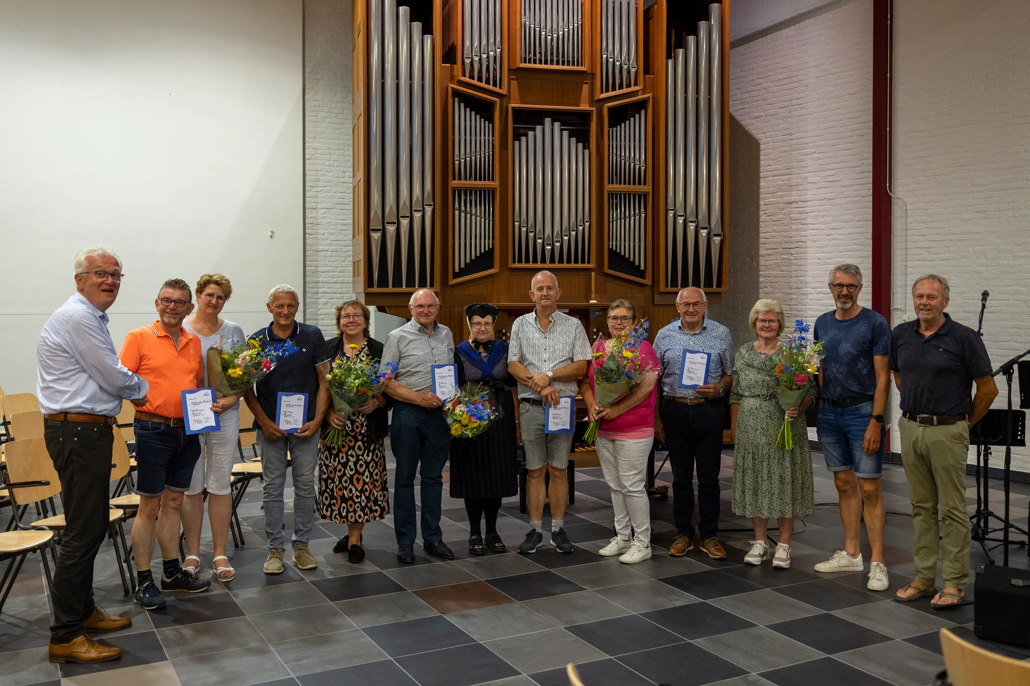 Vijf jubilarissen bij Christelijk Mannenkoor Staphorst