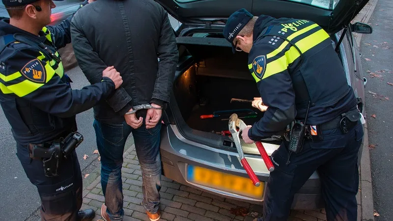 aanhouding bij auto politie