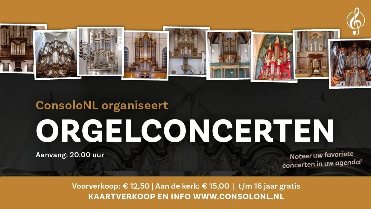 ConsoloNL organiseert zomerseries van orgelconcerten
