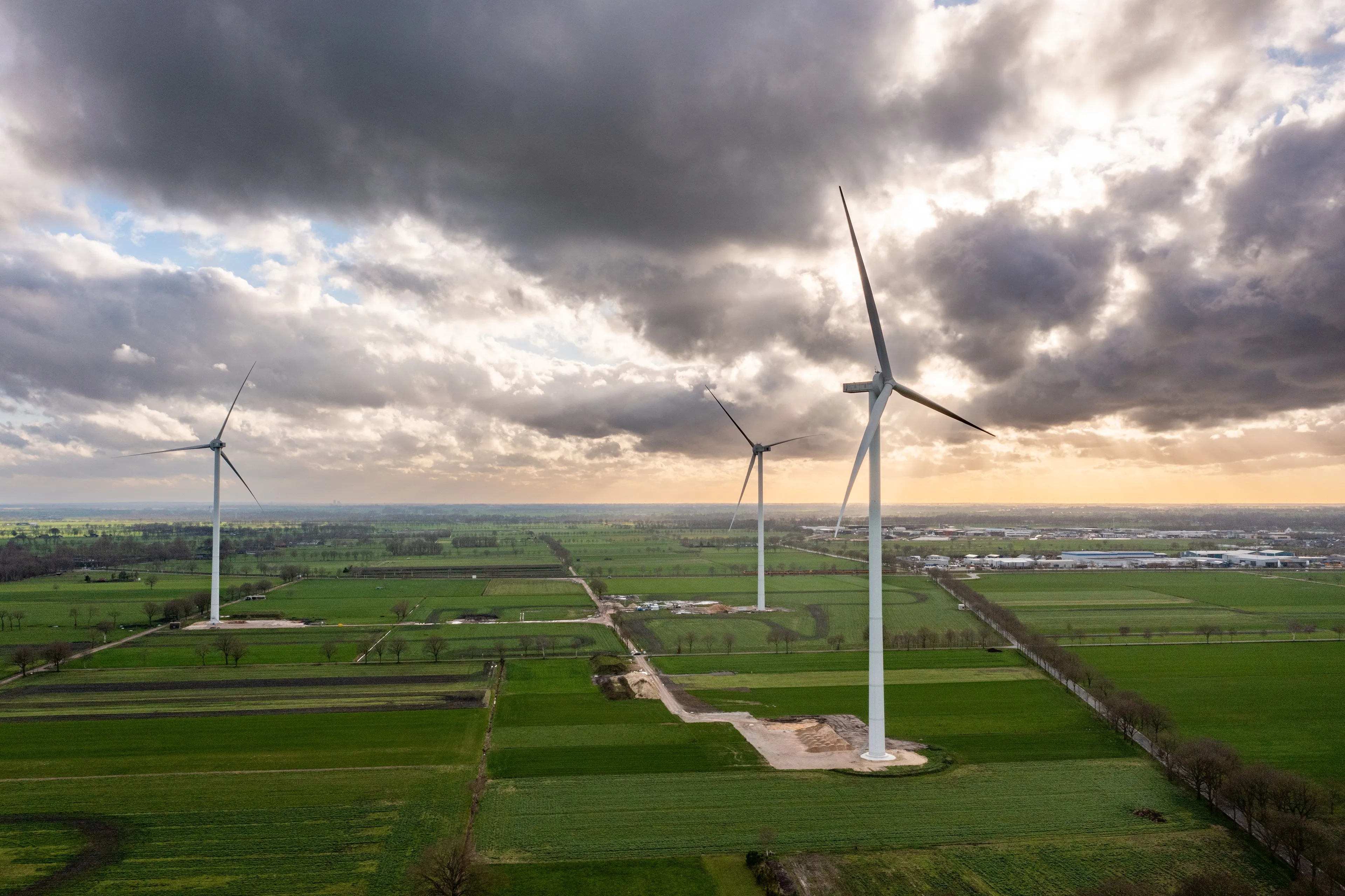Nieuwe turbines Windpark Bovenwind nog in testfase