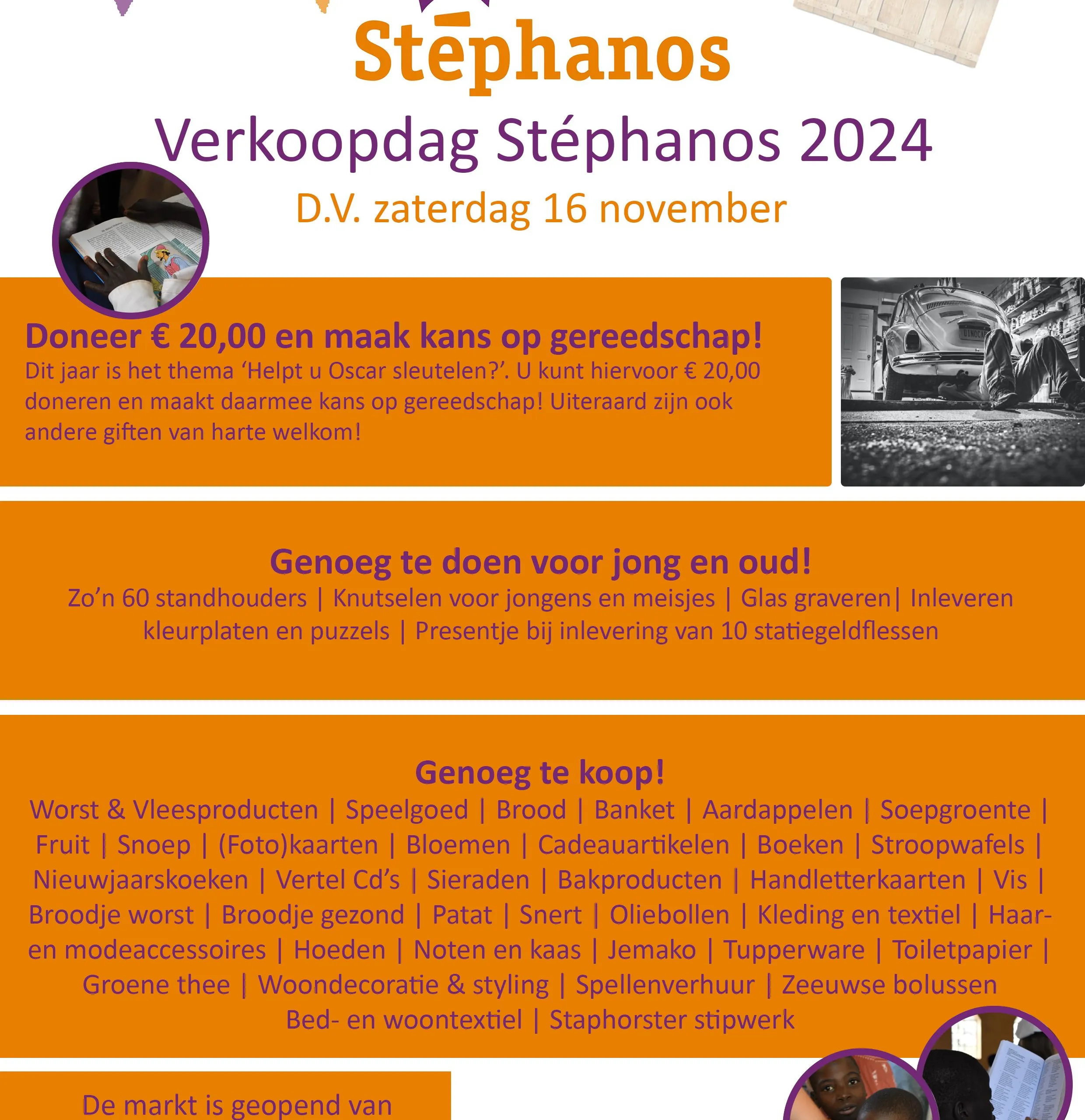 Stéphanos verkoopdag Staphorst in nieuw pand Dulasta