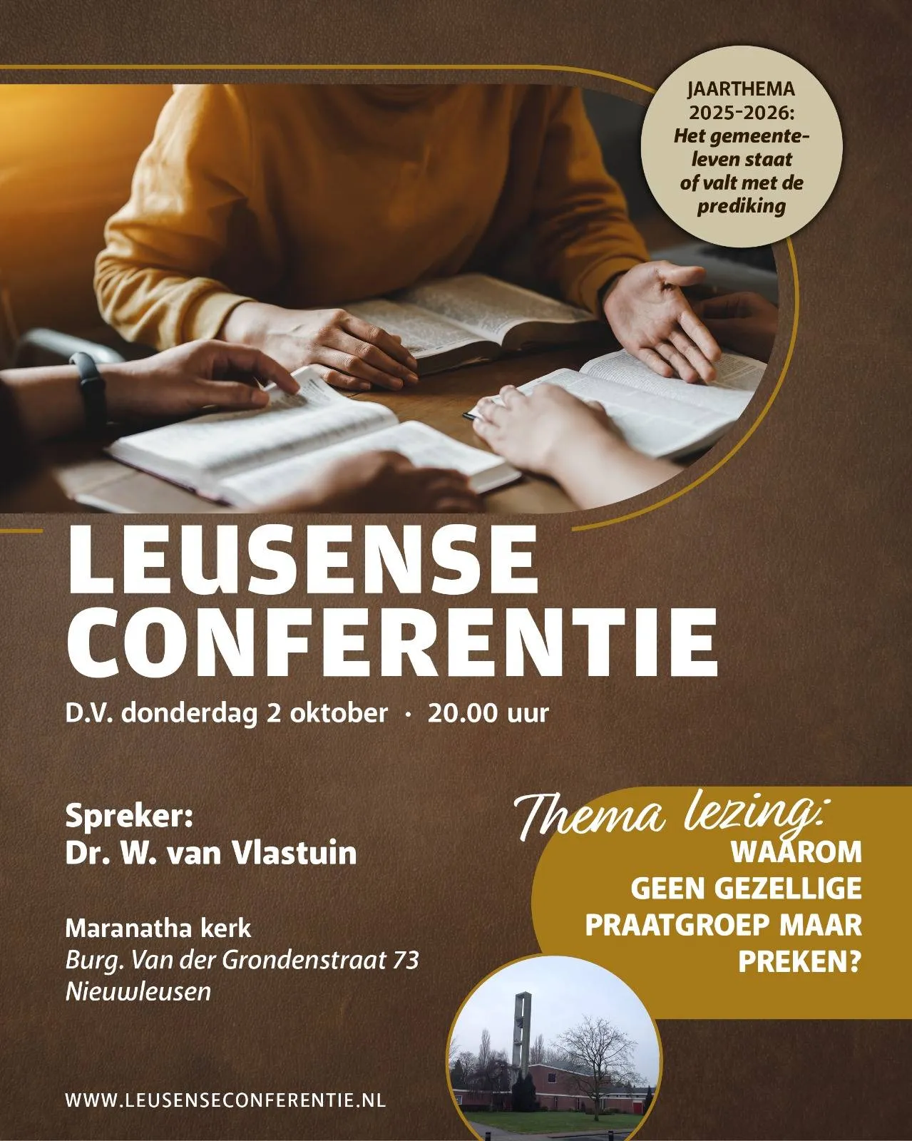 Lezing: ‘Waarom geen gezellige praatgroep maar preken?’