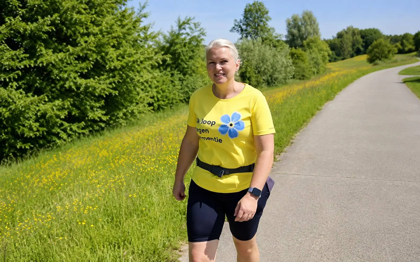 Rensje-Vos-wandelt-voor-training