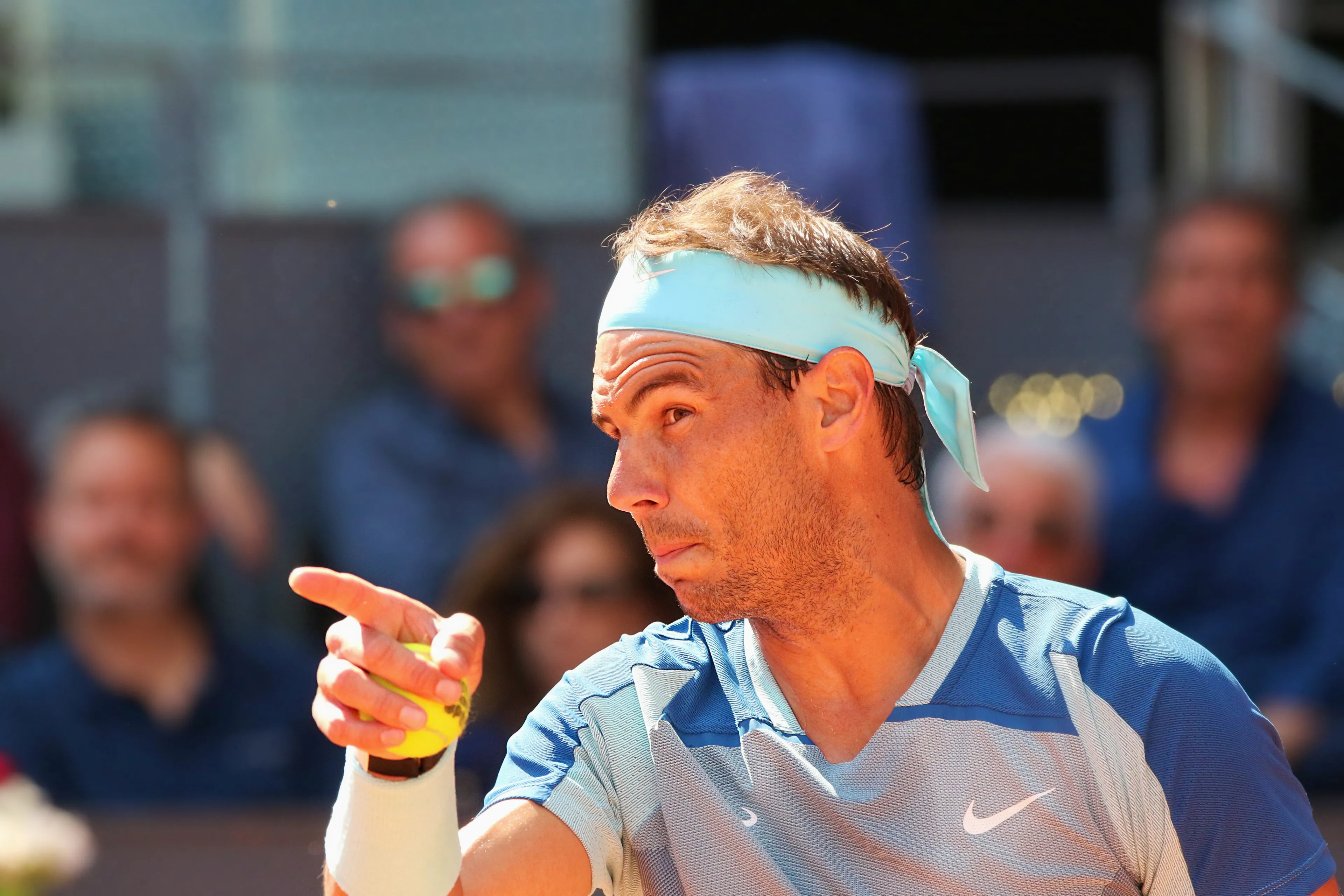 WATCH: Nadal funnily chokes Rublev after he shows him middle finger