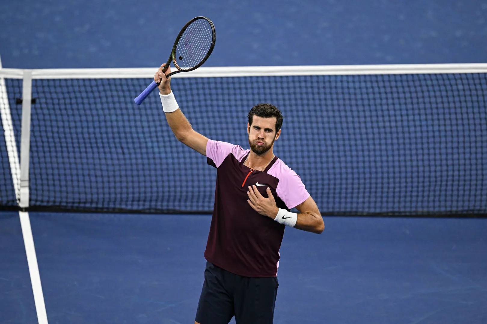 "I didn't look at him after we shook hands" - Khachanov on Kyrgios smashing rackets after loss