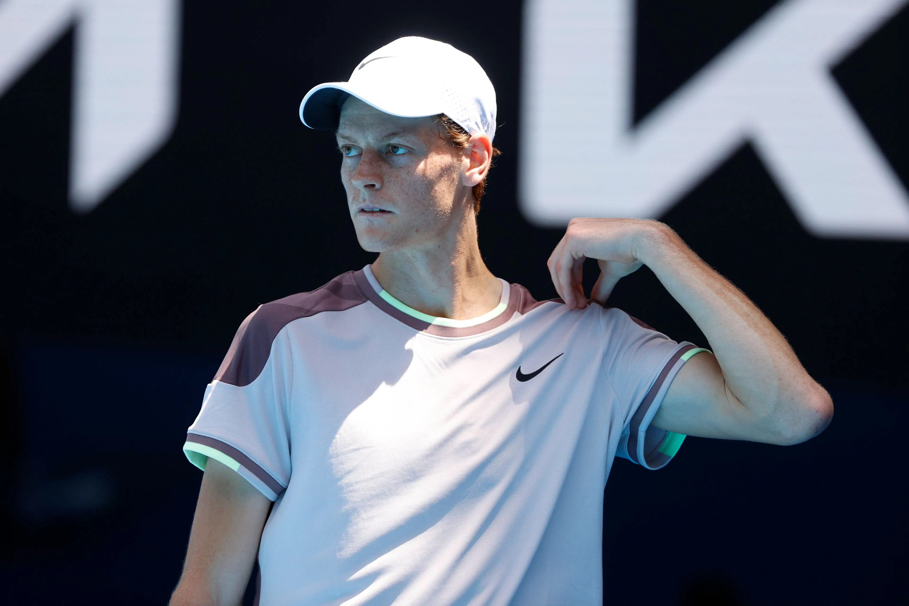 WATCH: Sinner Knocks Over Water Bottles In Frustration After Losing Set To Djokovic