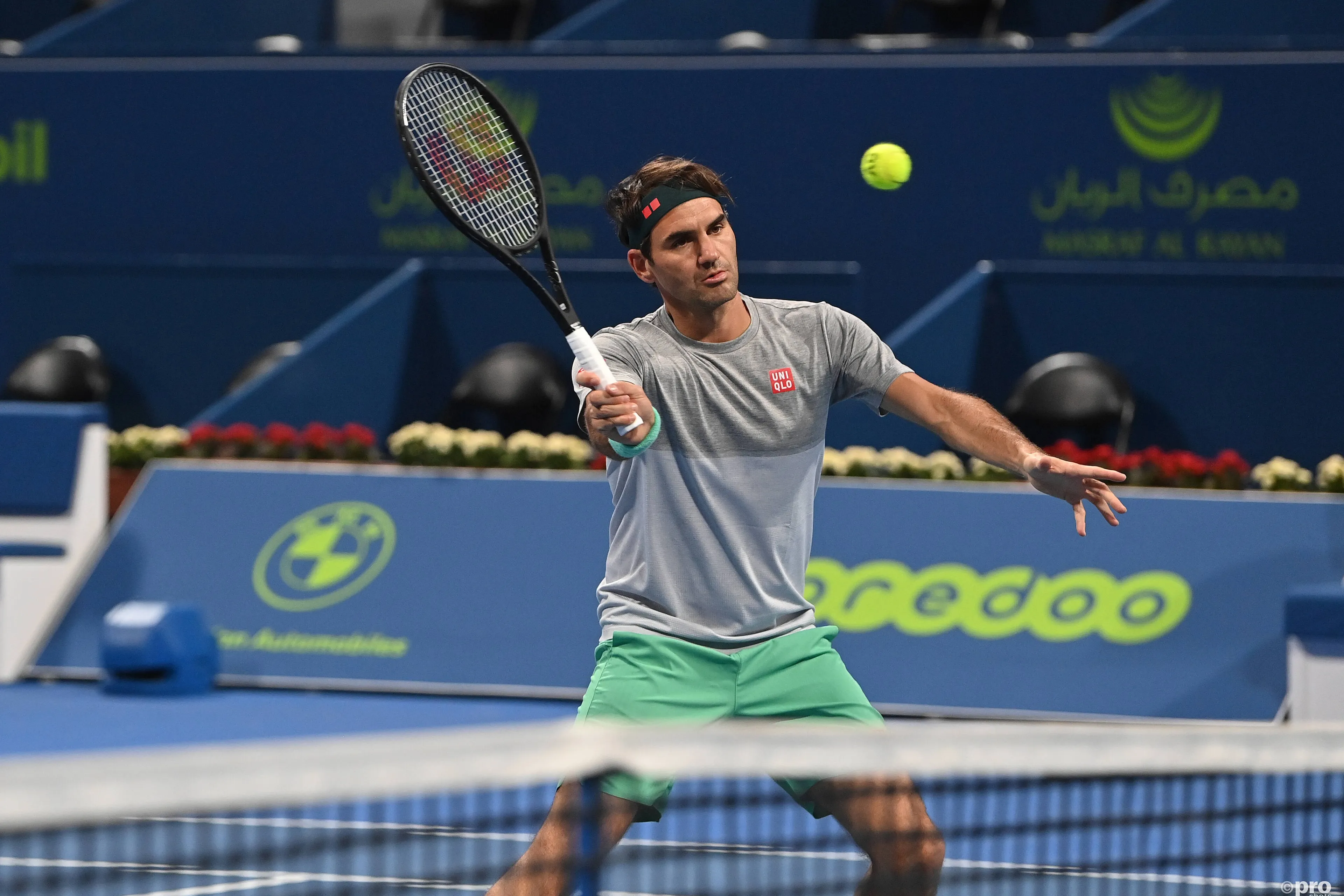Federer returns to the court to teach potential tennis stars of the future