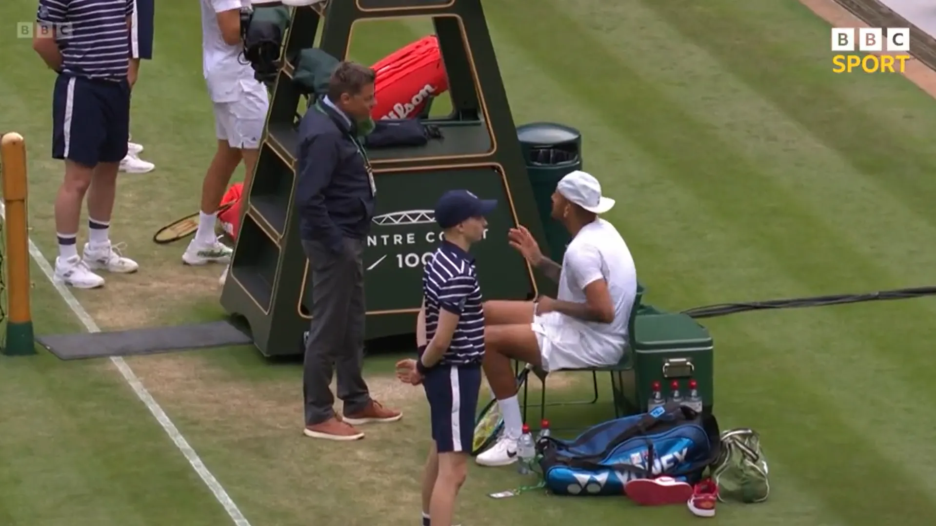 VIDEO: Kyrgios demands Tsitsipas be defaulted from Wimbledon for smashing a ball into the crowd