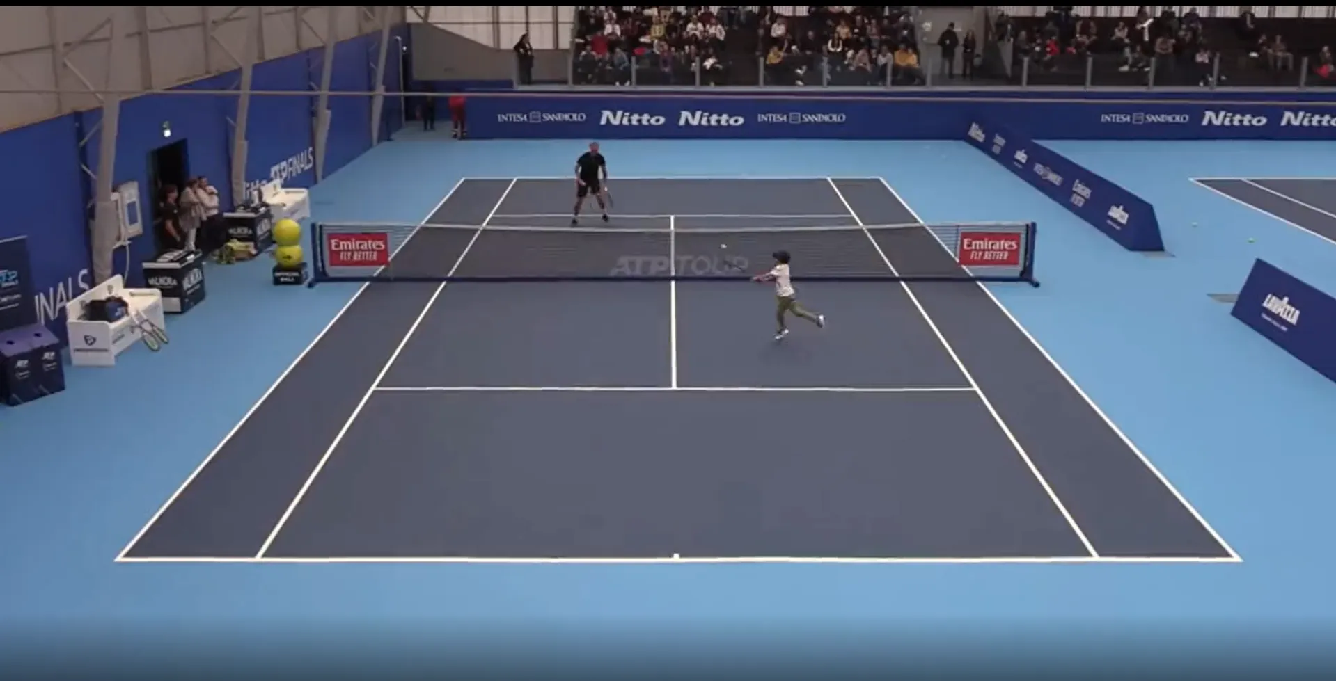 Video: Watch Novak Djokovic's son Stefan hit an amazing backhand winner against Goran Ivanisevic in practice session