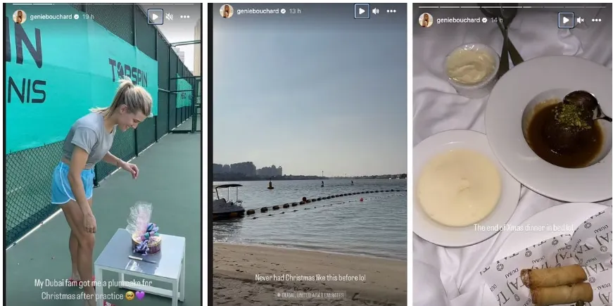 "Never had a Christmas like this before" - Genie Bouchard has a unique holiday experience in Dubai