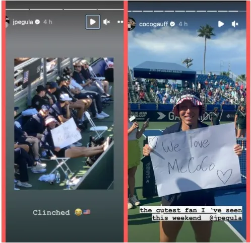 Gauff counts on support from Pegula during Billie Jean King Cup: "The cutest fan I've seen this weekend"