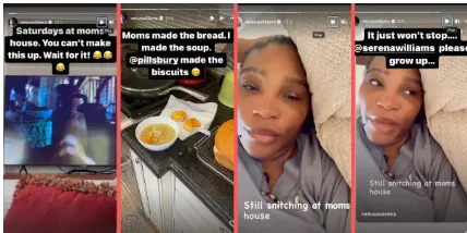 Serena und Venus Williams besuchen das Haus ihrer Mutter Oracene mit witzigen Instagram-Stories zum Essen