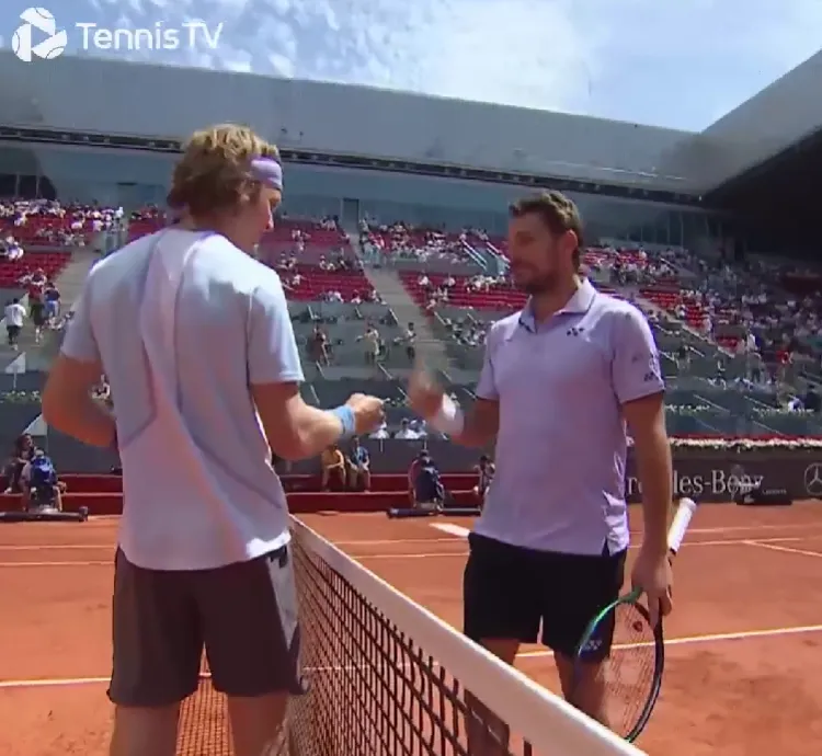 (VIDEO) Rublev and Wawrinka coin toss at Madrid Open hilariously decided by rock paper scissors