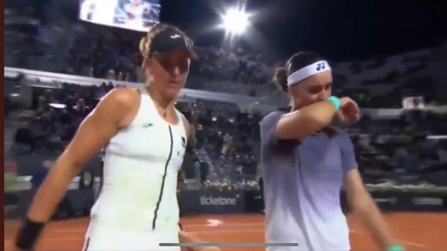 VIDEO: Kalinina and Haddad-Maia left in floods of tears after longest WTA match of the year at Rome Open