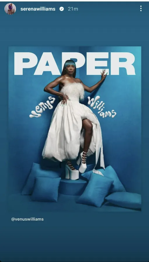 Serena Williams muestra apoyo a su hermana Venus tras ser portada de una revista