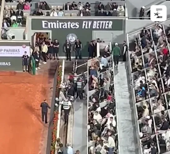 (VIDEO) Alcaraz-Shapovalov drama as photographer dragged out by security at Roland Garros