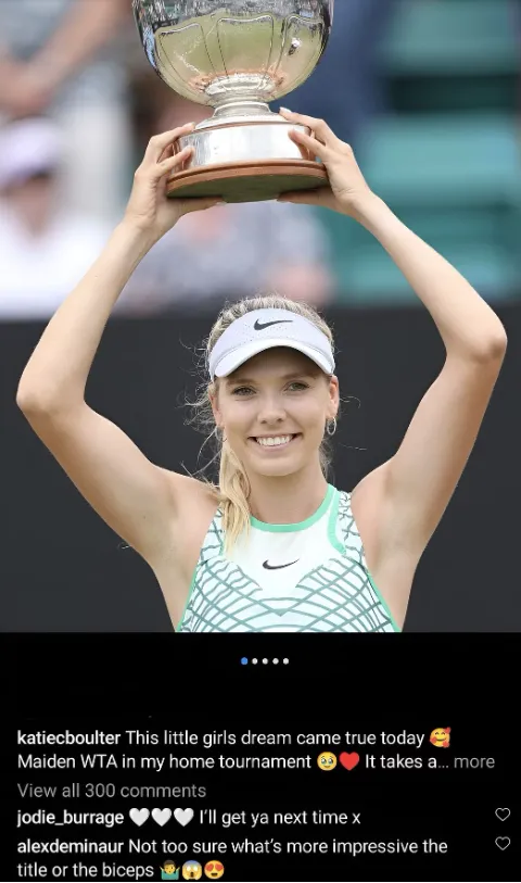 "Was ist beeindruckender, der Titel oder der Bizeps?": De Minaur lobt Freundin Katie Boulter nach Nottingham-Durchbruch