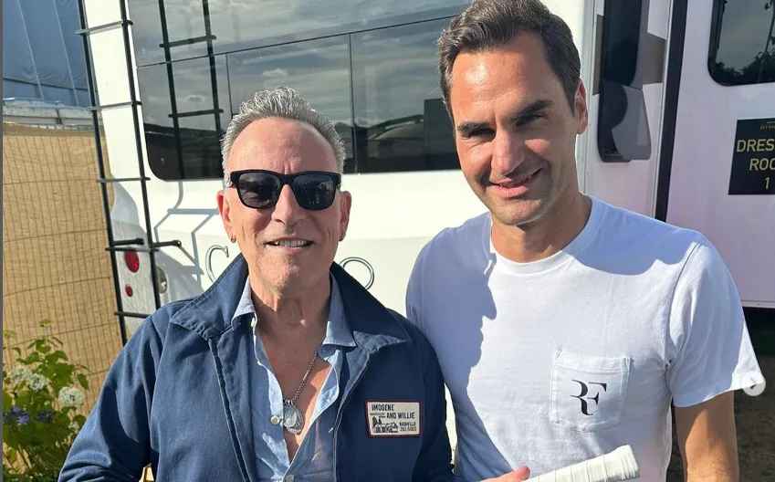 Federer attends Bruce Springsteen concert and meets 'The Boss' backstage