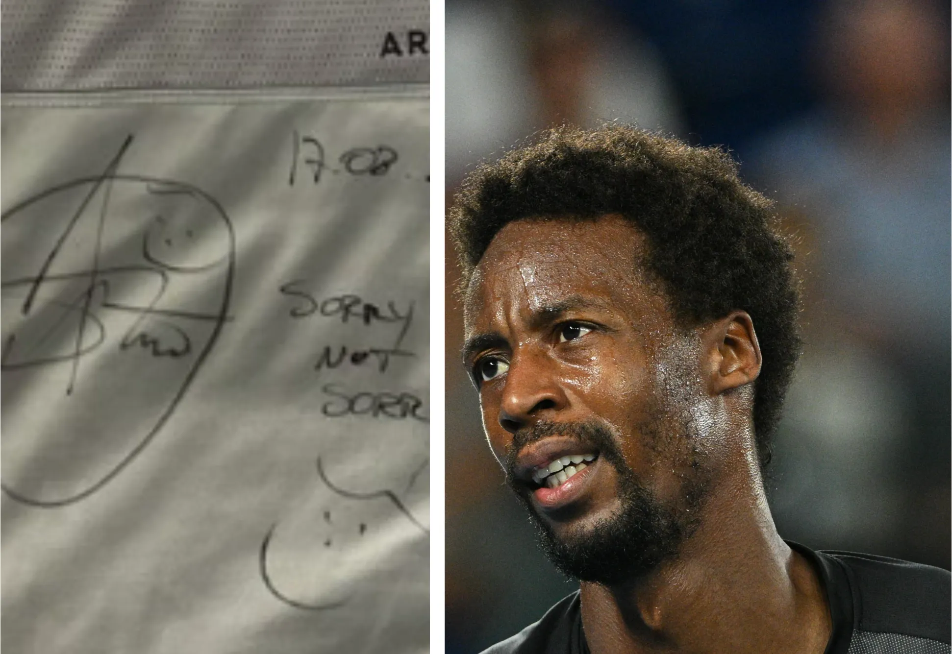 "#19 sorry not sorry": Monfils erhält von Djokovic ein signiertes T-Shirt nach brutaler Rekordniederlage