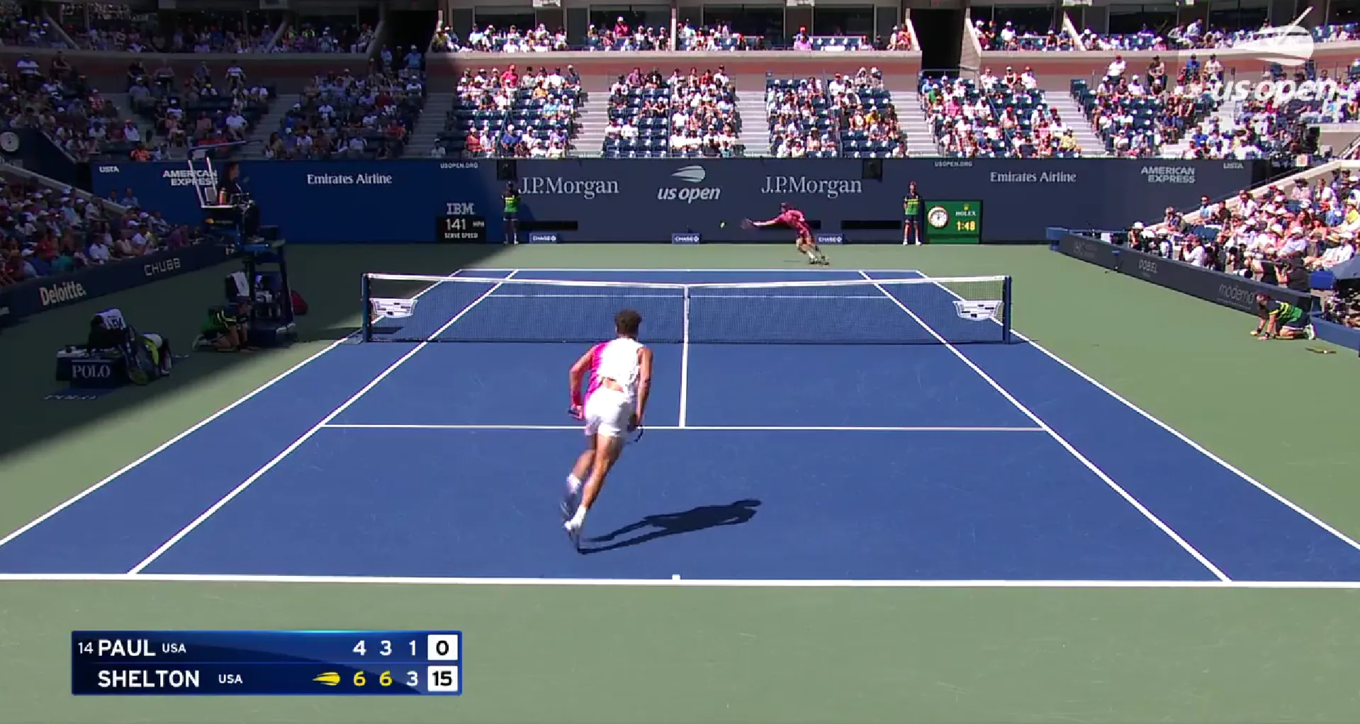 (VÍDEO) Shelton, con el saque más rápido del US Open, a 240 km/h