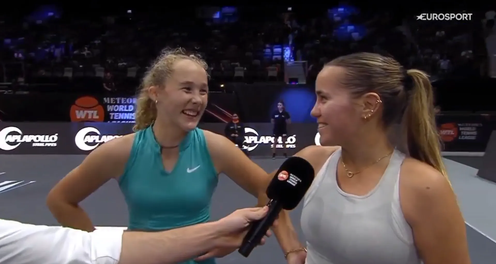 (VIDEO) "Diese beiden müssen auf der Tour Doppel spielen": Ein Lächeln für das neue ungleiche Doppel Mirra Andreeva und Sofia Kenin