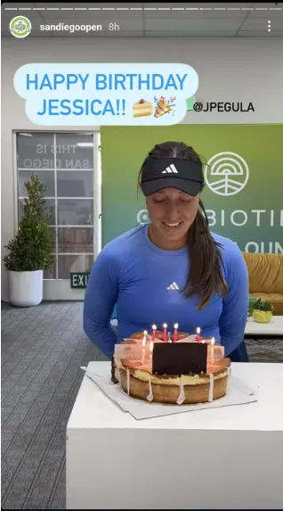 Jessica Pegula celebrates turning 30 with birthday cake ahead of return to action at San Diego Open