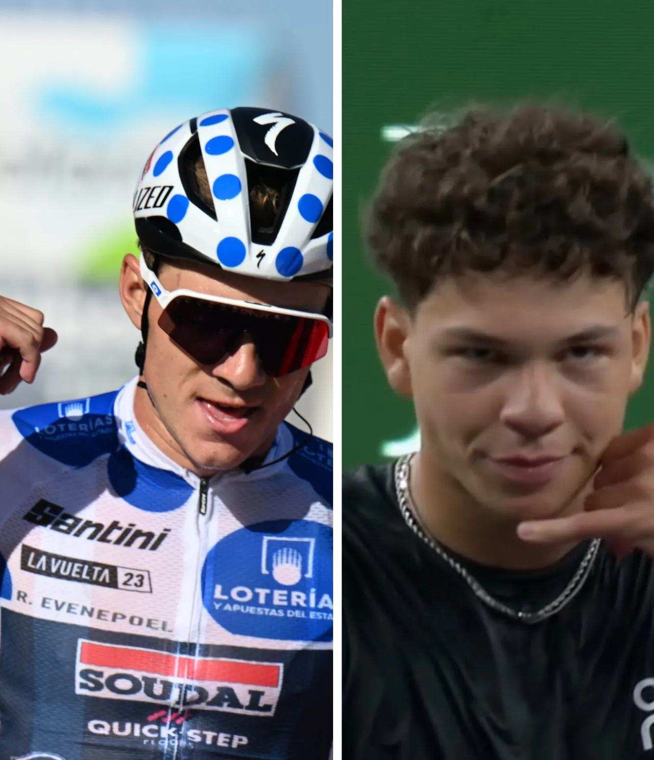 (VIDEO) Ben Sheltons Telefonjubel geht über den Tennis Sport hinaus, denn auch der Radrennfahrer Remco Evenepoel feiert mit